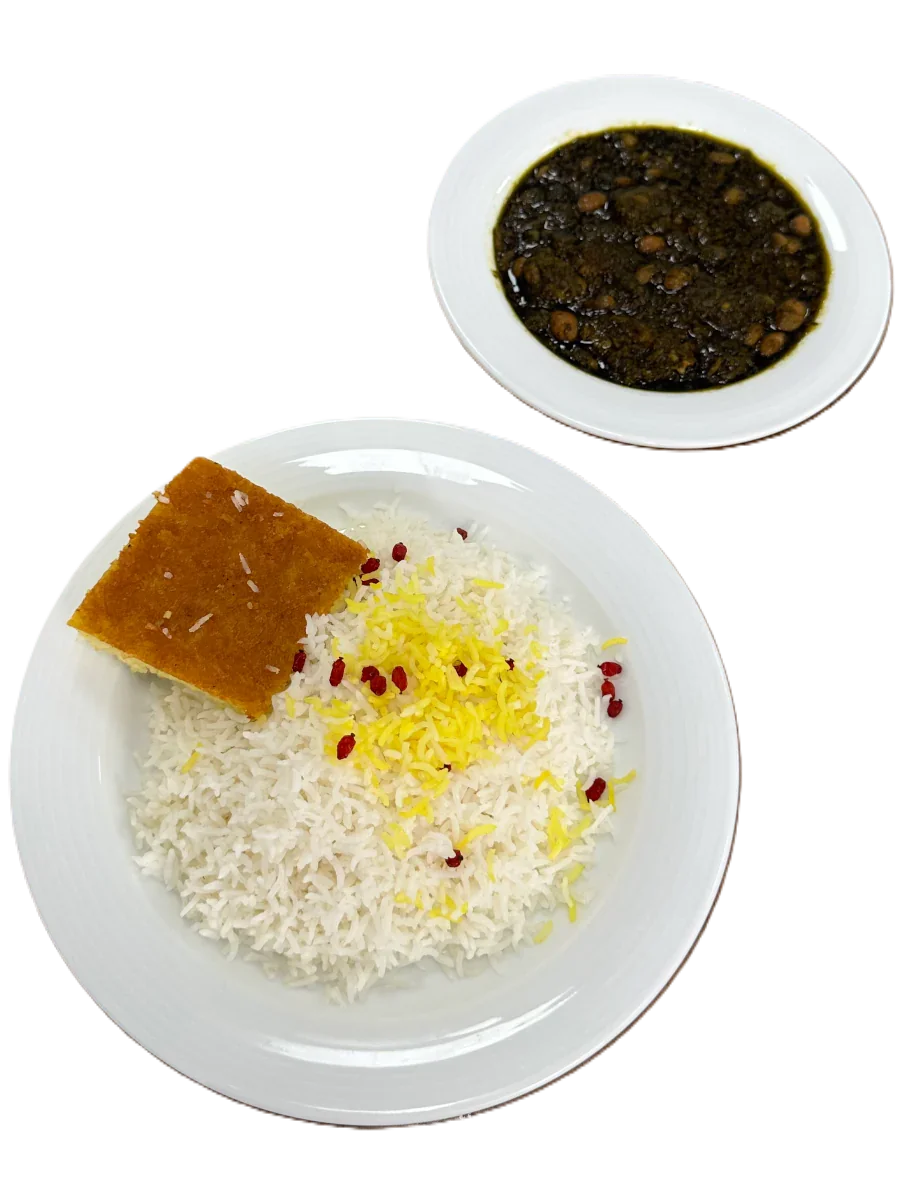 چلو خورش قرمه سبزی