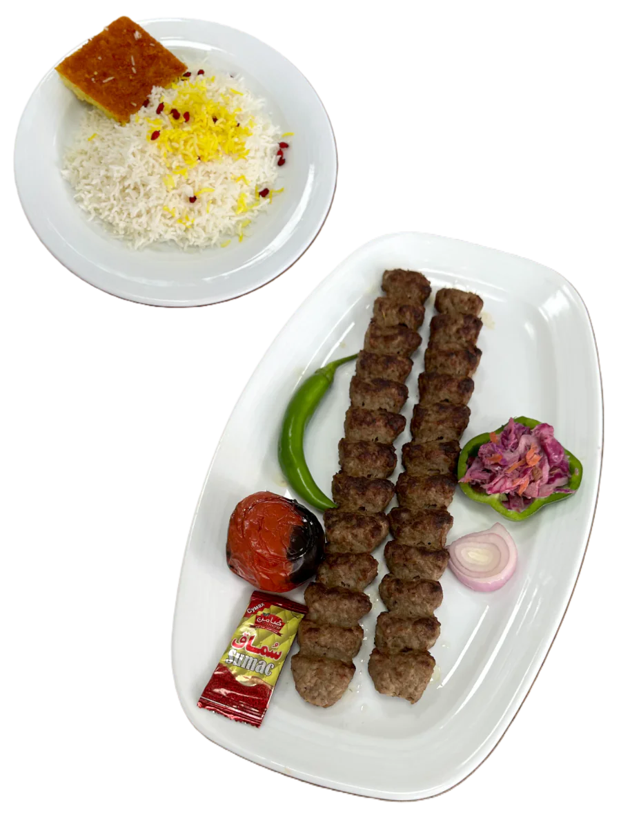 چلو کباب لقمه