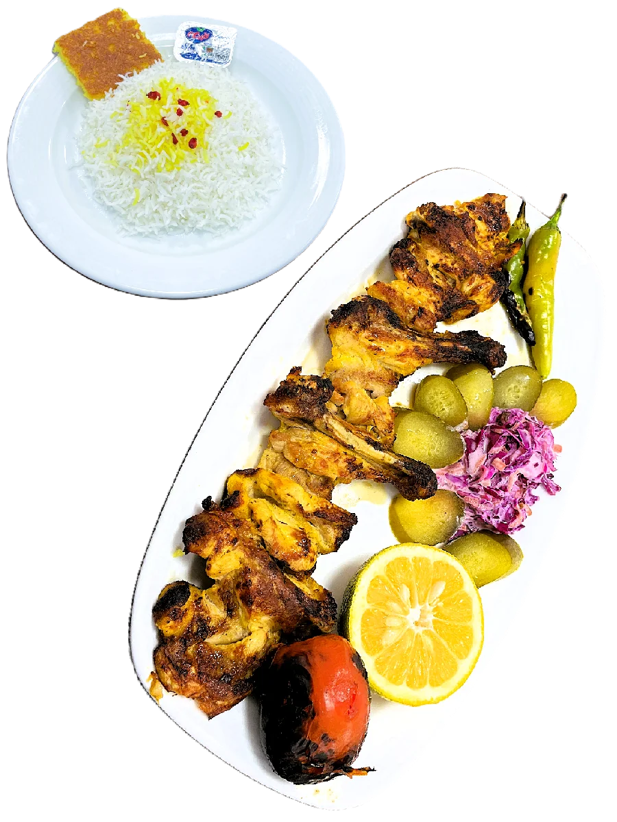 چلو جوجه کباب با استخوان